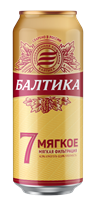 Пиво "Балтика мягкое №7" свет.пастер. ж/б 4,7% 0,45л