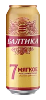 Пиво "Балтика мягкое №7" свет.пастер. ж/б 4,7% 0,45л